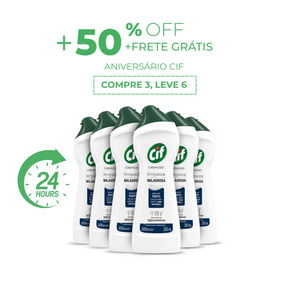 COMPRE 3, LEVE 6 - Kit Limpador Multiuso Cif Cremoso Limpeza Milagrosa 450ml