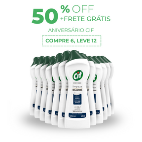 COMPRE 6, LEVE 12 - Kit Limpador Multiuso Cif Cremoso Limpeza Milagrosa 450ml